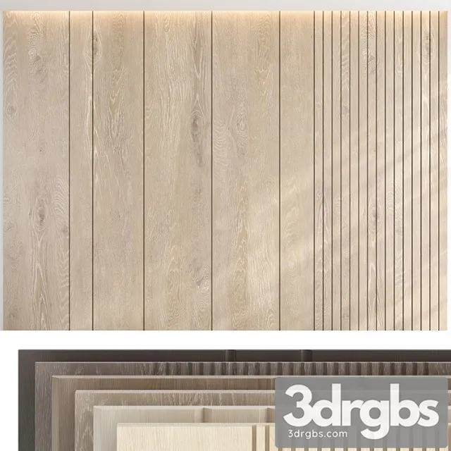 Wood Panel Set V01 3D Model Free