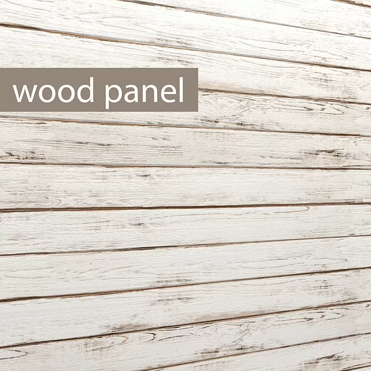 Wood panel wall decor plank panels wood decor boards wooden wall panel slats bleached white 3D Model