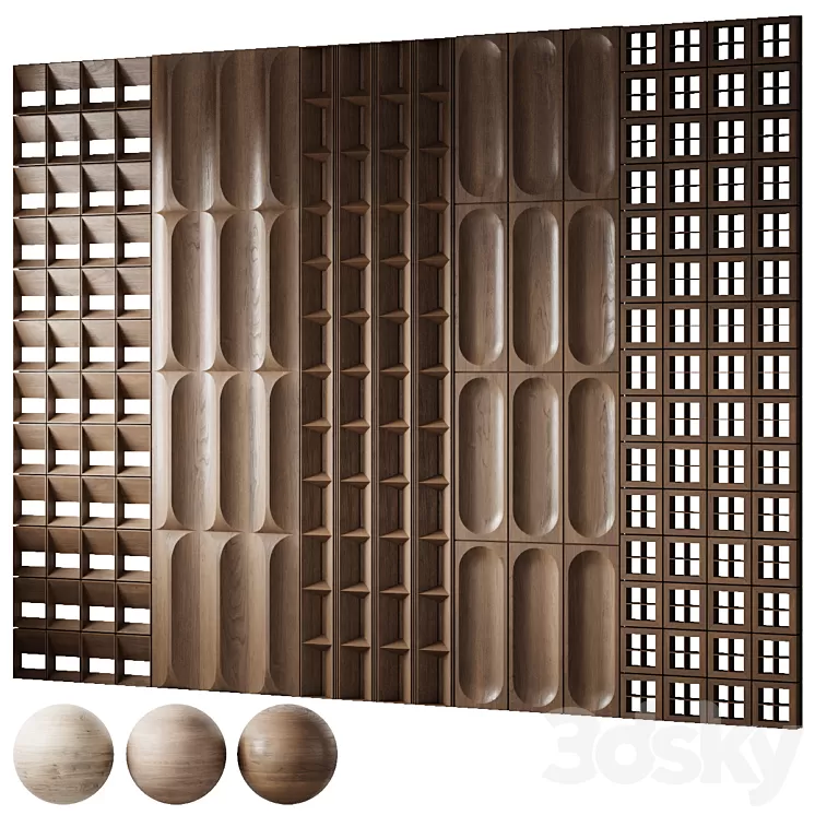 Wood panels 3 3D Model Free
