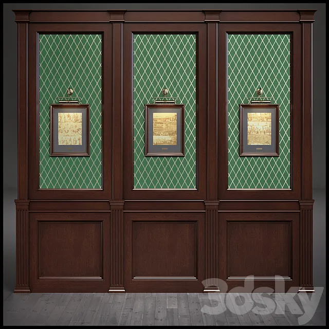 Wood panels for cabinets 3D Model
