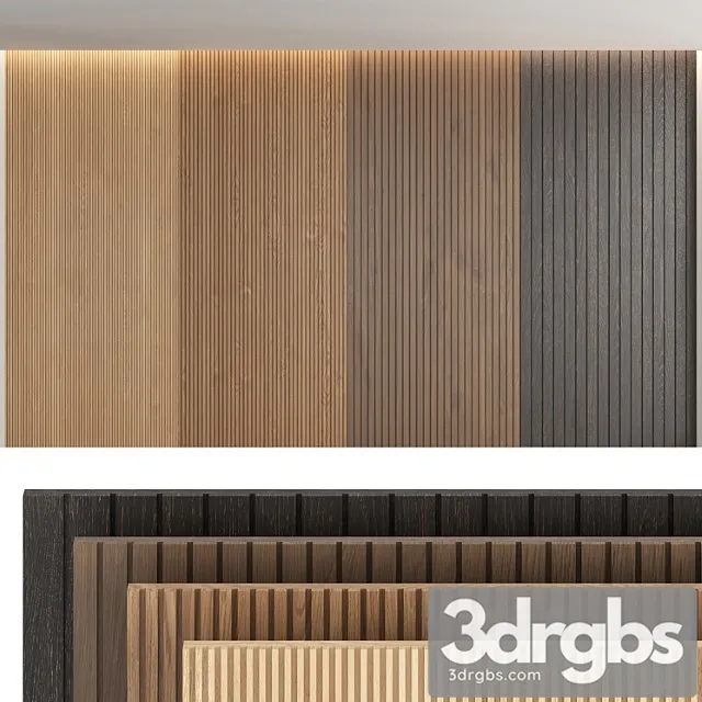 Wood panels Set4 3D Model Free