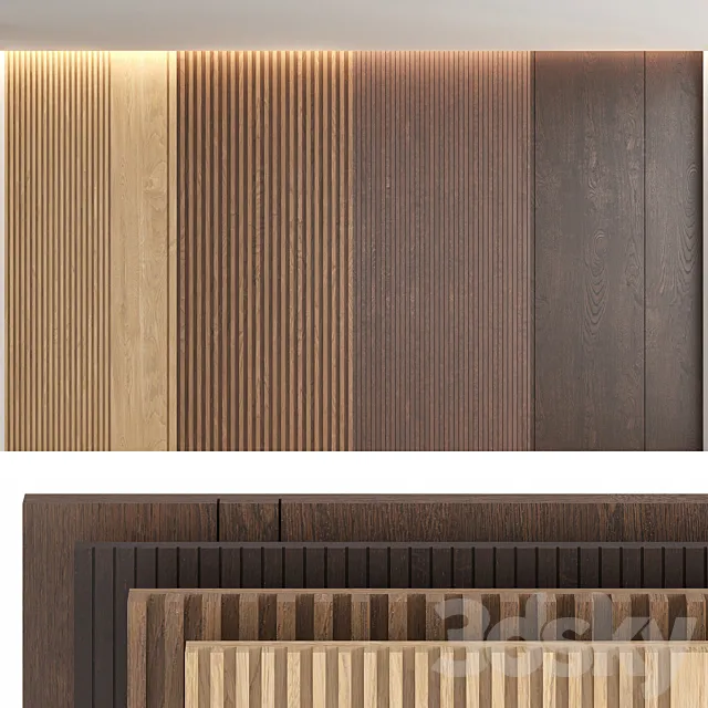 Wood panels_set1 3D Model
