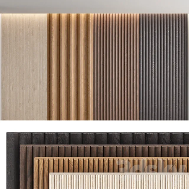 Wood panels_set2 3D Model