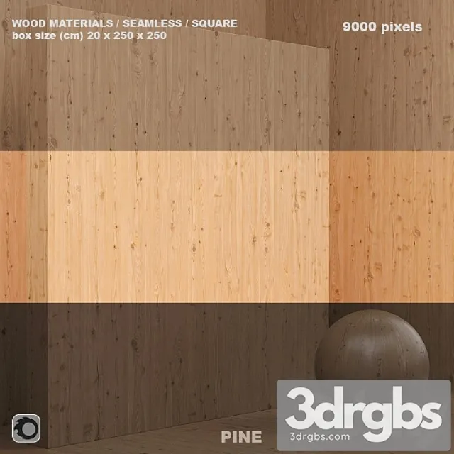 Wood pine solid (seamless) - set 48 3D Model Free