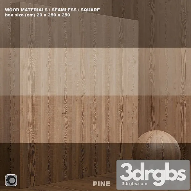 Wood pine solid (seamless) - set 51 3D Model Free