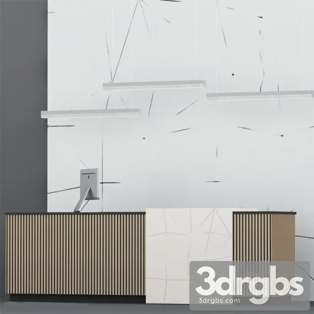 Wood Reception 3D Model Free