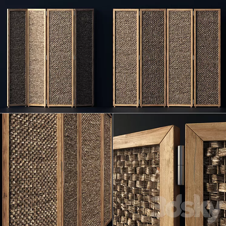 Wood screen decor n1 / Wooden screen 3D Model