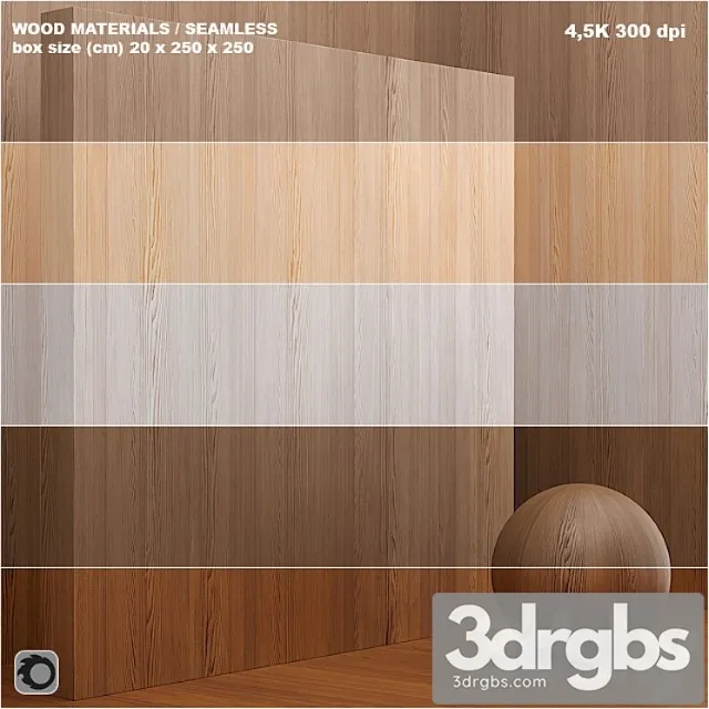 Wood (seamless) - set 29 3D Model Free