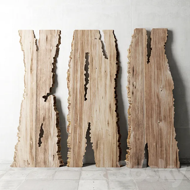 Wood slab _ Wooden slab 3D Model