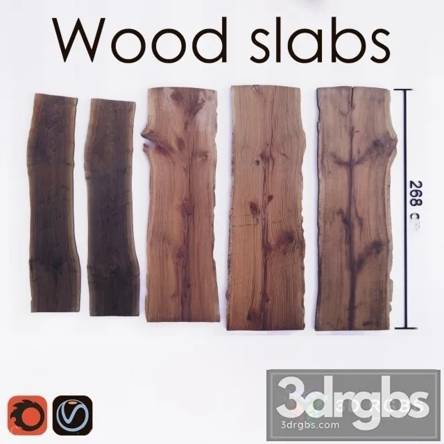 Wood Slab Slebi 3D Model Free
