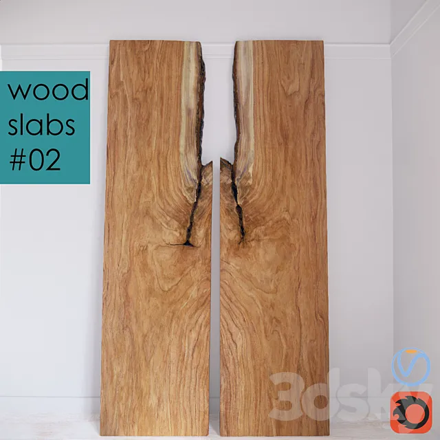 Wood slabs 2 3D Model