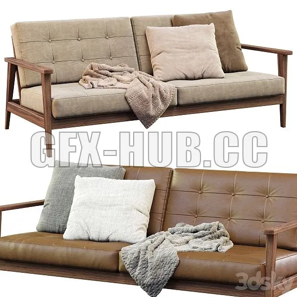 Wood Sofa 3D Model