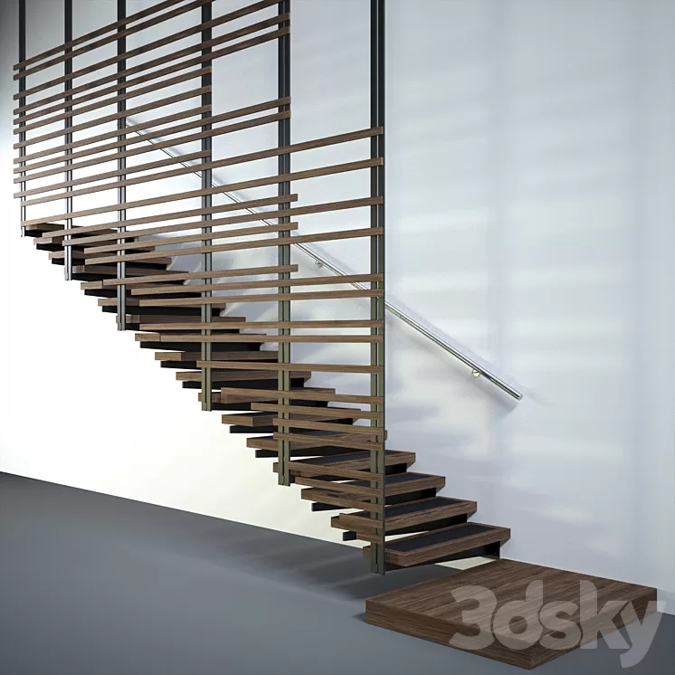 WOOD STAIR 3D Model