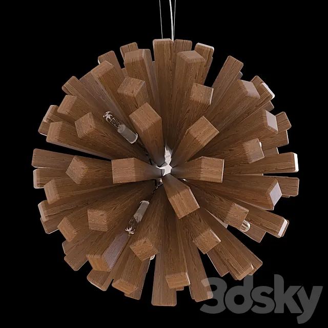 Wood sun 3D Model