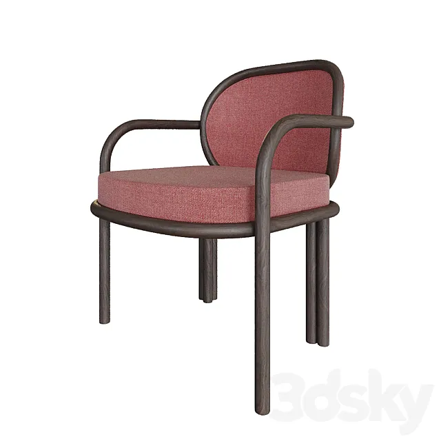 Wood Tailors club James dining chair 3DModel