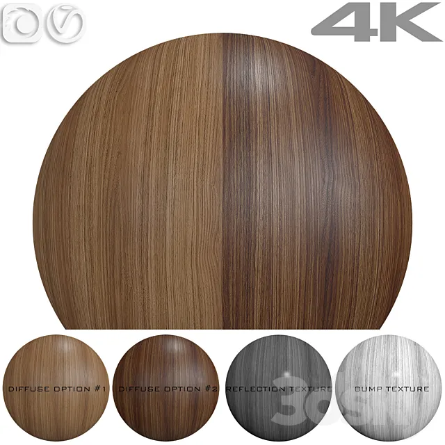 Wood texture - Walnut №8 3D Model