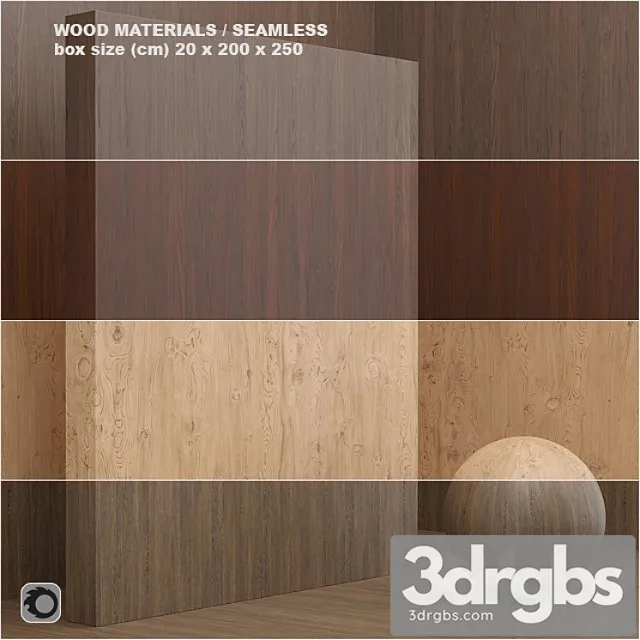 Wood veneer (seamless) - set 6 3D Model Free