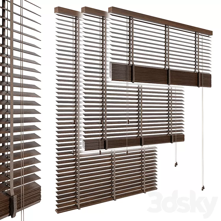 Wood venetian blind 3D Model