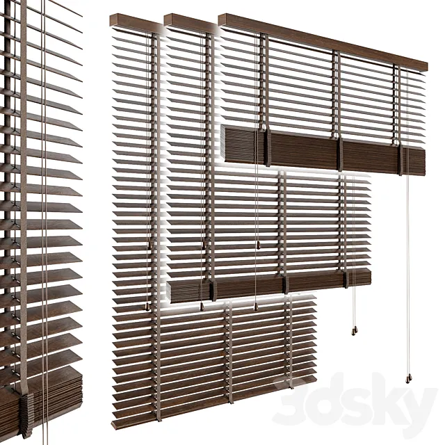 Wood venetian blind 3DModel