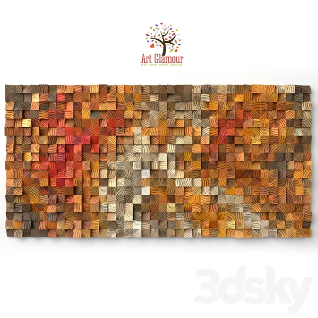 Wood Wall Art 3D Model