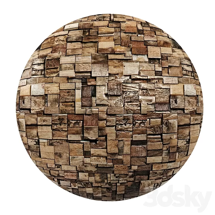 Wood Wall - Days 3D Model