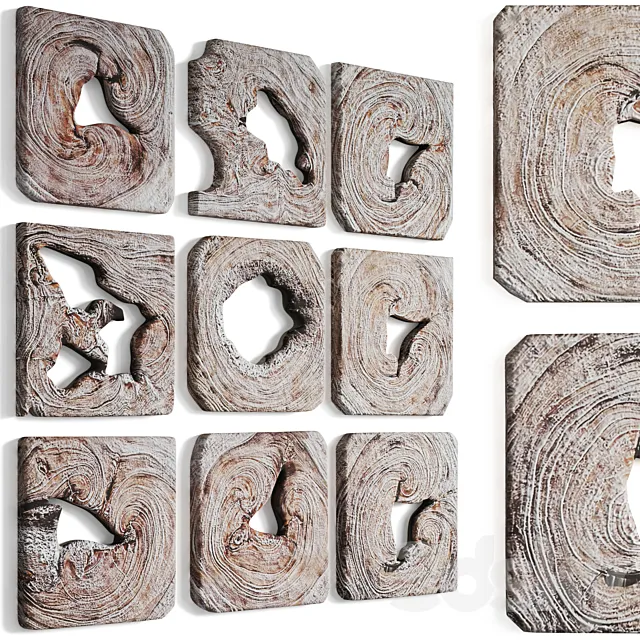 Wood wall decor by Birch Lane 3D Model