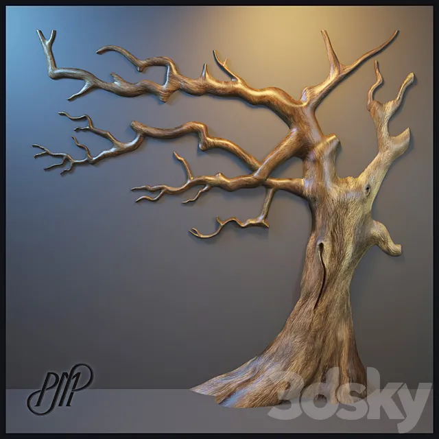 Wood. Wall Sculpture. 3DModel