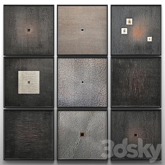 Wood Wall Sculpture wall decor picture set luxury mural luxury decor eco design natural materials Scandinavian style modern abstraction carving wooden 3D Model