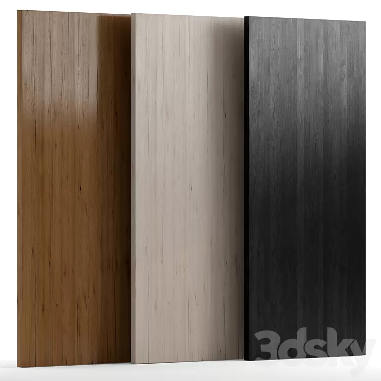 Wood_1 with 3 materials 3D Model