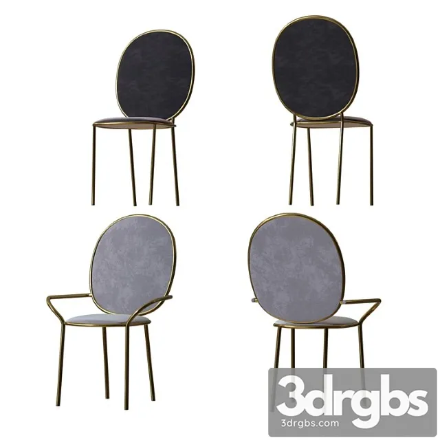 Wooddi stay dining armchair and chair 2 3D Model Free