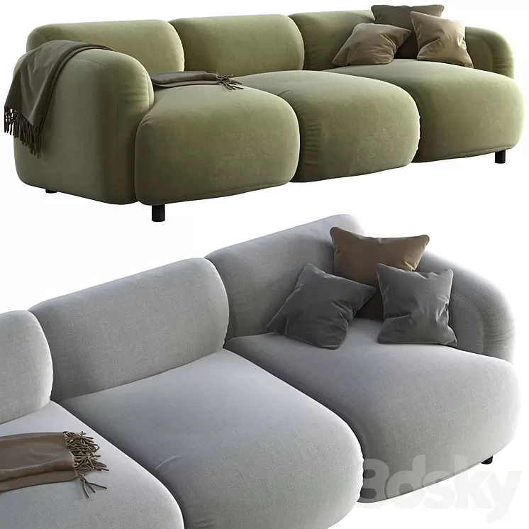 Wooddi swell sofa 3D Model