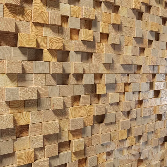 Wooden 3d panel 3DModel