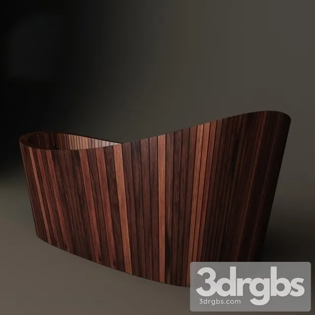 Wooden Bathtub 3D Model Free