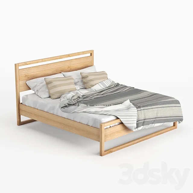 Wooden Bed 3DModel