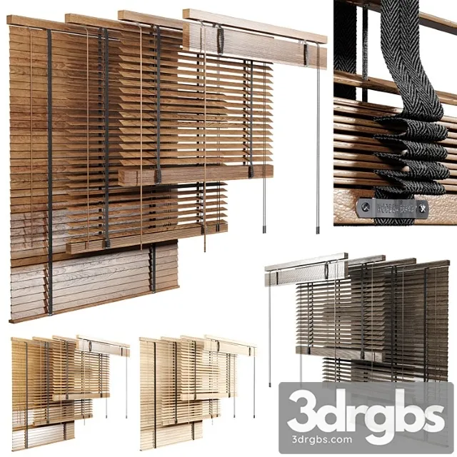 Wooden Blind 02 150cm 3D Model Free