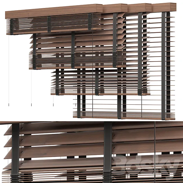 wooden blind vol 05 3D Model
