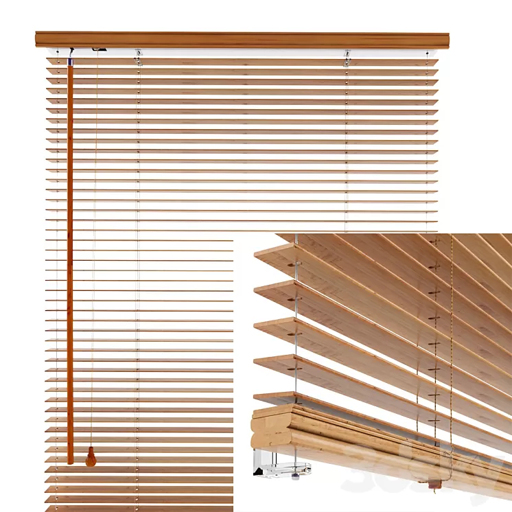 Wooden Blinds 3D Model