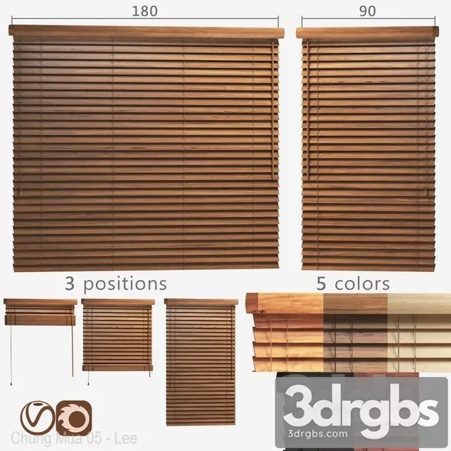 Wooden Blinds 50mm 3D Model Free