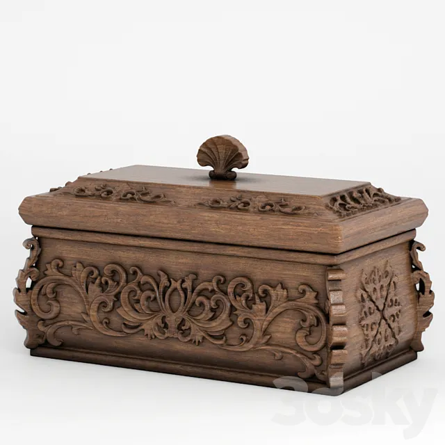 Wooden box 3D Model