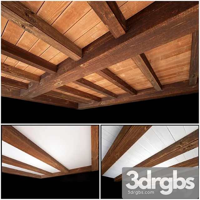Wooden Ceiling 3 3D Model Free