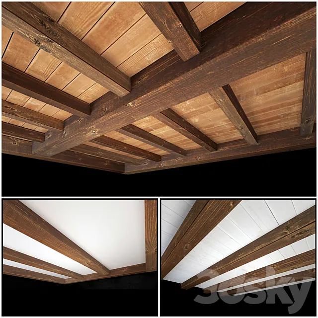 Wooden ceiling 3 3DModel