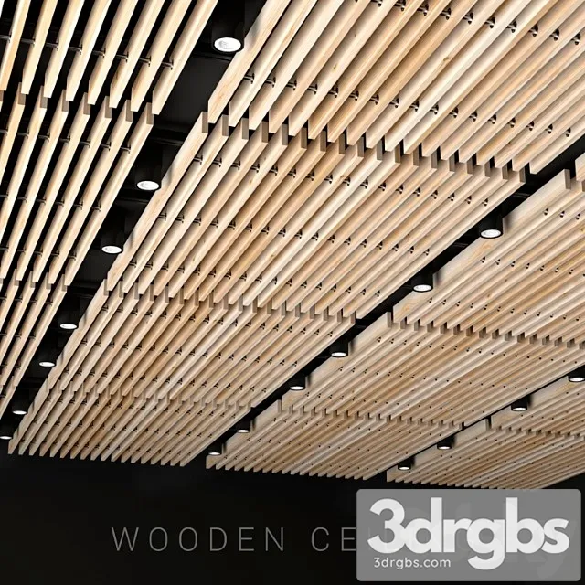 Wooden ceiling 6 3D Model Free