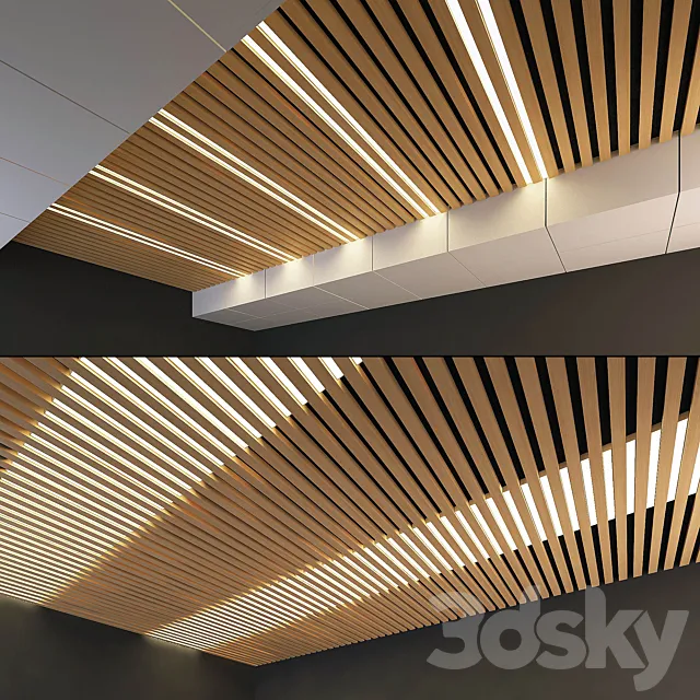 Wooden ceiling 9 Free Download