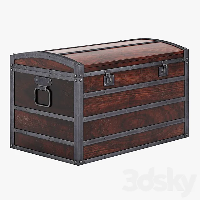 Wooden Chest 3D Model