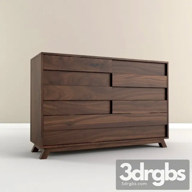 Wooden Chest Of Drawer 3D Model Free
