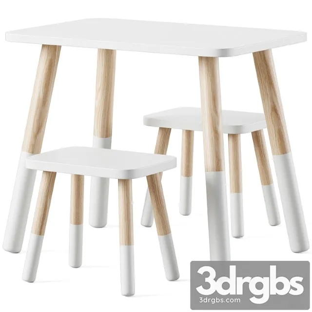 Wooden Childrens Table and Chairs by Sklum