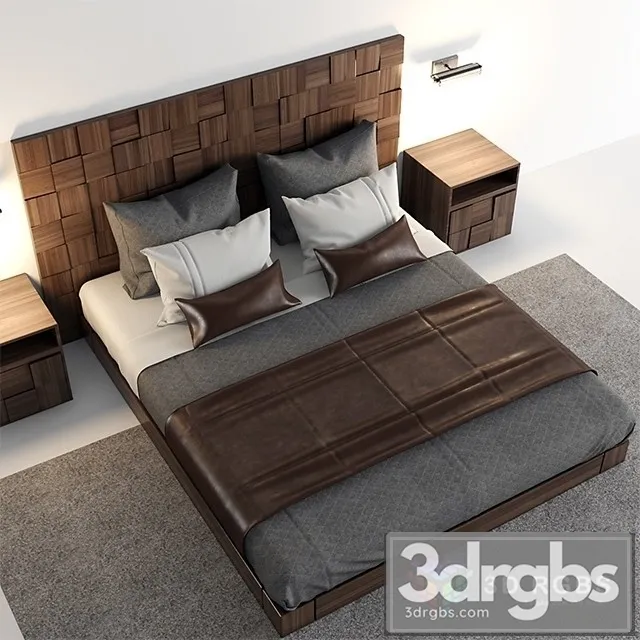 Wooden Clothes Bed 3D Model Free