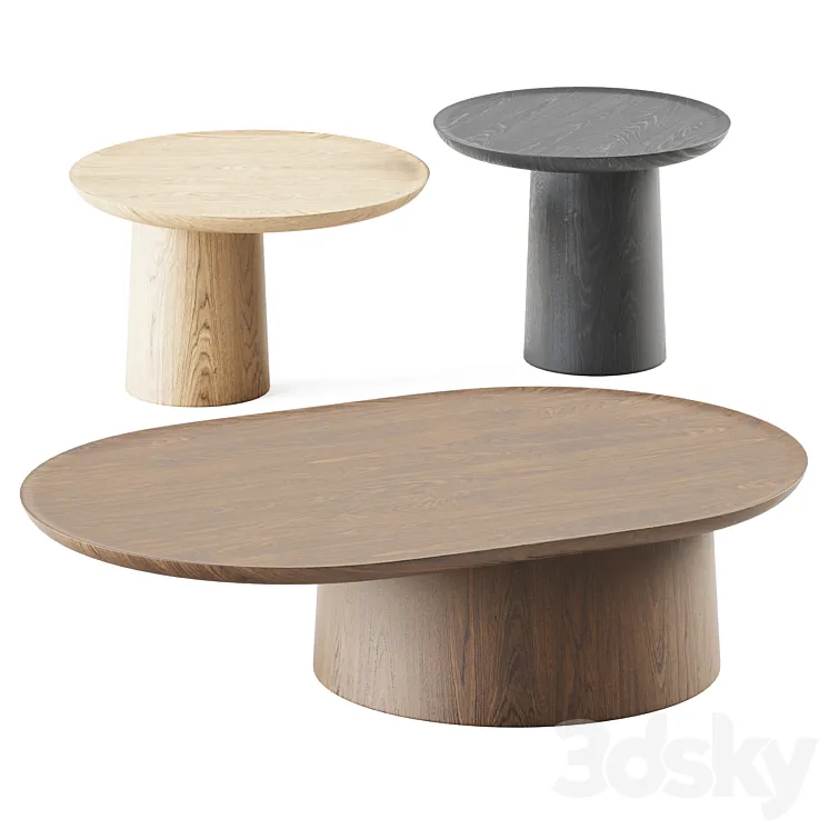 Wooden Coffee Table Louisa by Molteni 3D Model Free