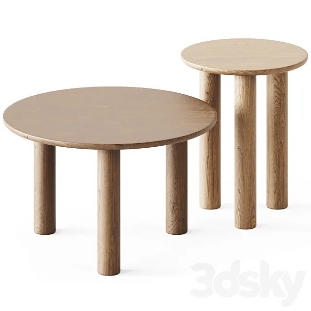 Wooden Coffee Tables Bobby by His 3D Model