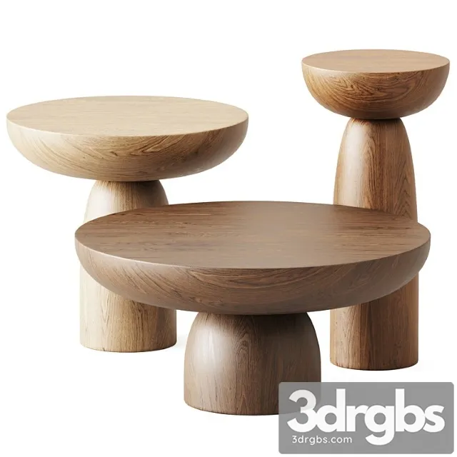 Wooden Coffee Tables Olo by Mogg 3D Model Free